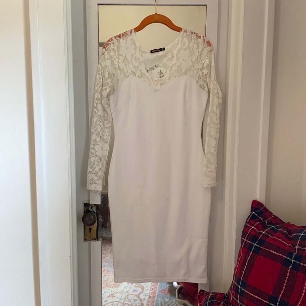 Pretty lace sleeve dress